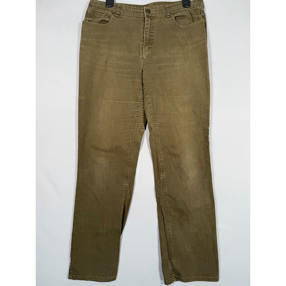 Charter Club Women's Classic Fit Jeans Straight Leg Green 8 33x30‎ Stretch